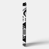 Weiße, florale Swirbelplatte schwarze Damaskus Hin Case-Mate iPhone Hülle (Rückseite / Rechts)