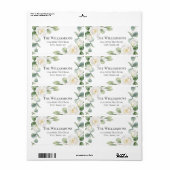 Weiße florale Vintage-Hochzeits-Adresse-Rücksendee (Vorne)