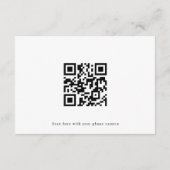 Weiße Florale Website-QR-Code-Details-Beilage Begleitkarte (Rückseite)