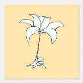 Weiße Florbeige Tapete (Vorderseite)