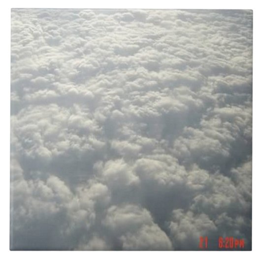 WEIßE FLUFFIGE WOLKEN FLIESE (Vorderseite)