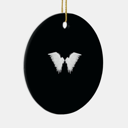 Weiße Flügel Keramik Ornament (Rechts)