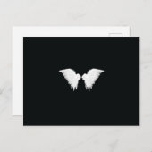 Weiße Flügel Postkarte (Vorne/Hinten)