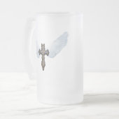weiße Flügelkreuz Tasse (Vorderseite Links)