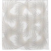 Weiße Flugfedern Duschvorhang (Vorderseite)