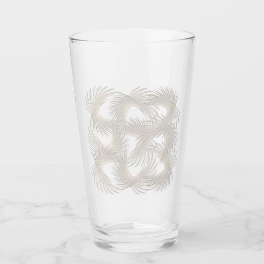 Weiße Flugfedern Glas (Vorderseite)