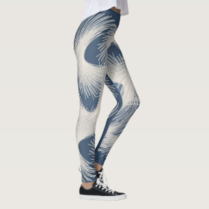 Weiße Flugfedern Leggings