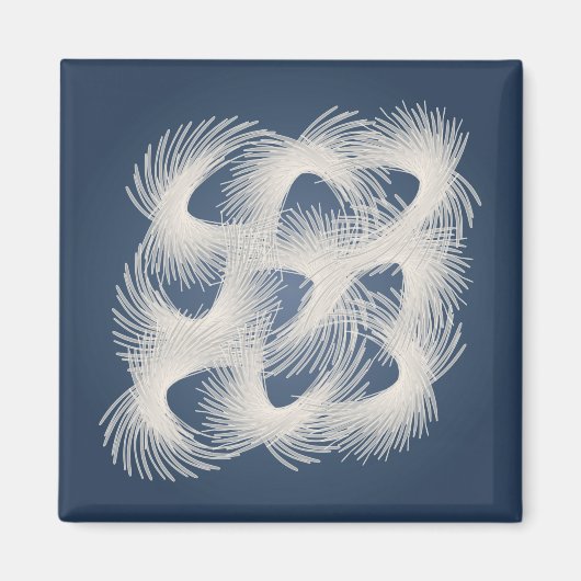 Weiße Flugfedern Magnet (Vorne)