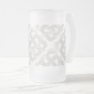 Weiße Flugfedern Mattglas Bierglas