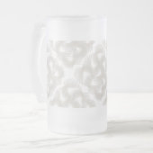 Weiße Flugfedern Mattglas Bierglas (Vorderseite Links)