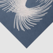 Weiße Flugfedern Seidenpapier (Detail)