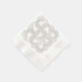 Weiße Flugfedern Serviette (Ecke)