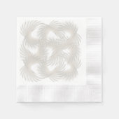 Weiße Flugfedern Serviette (Vorderseite)