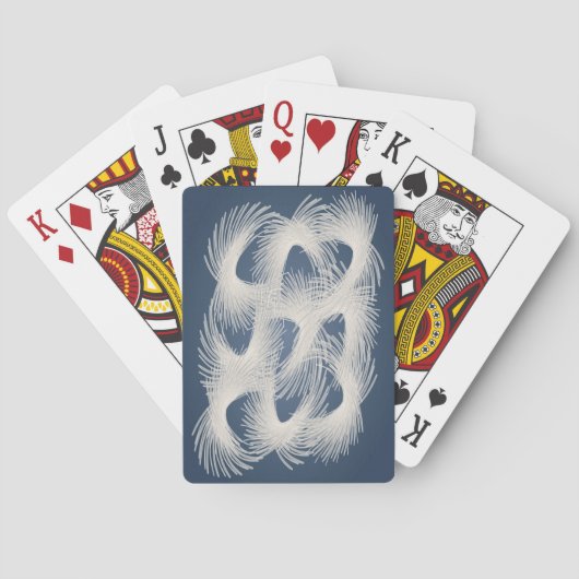 Weiße Flugfedern Spielkarten (Rückseite)