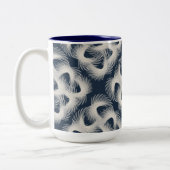 Weiße Flugfedern Zweifarbige Tasse (Links)
