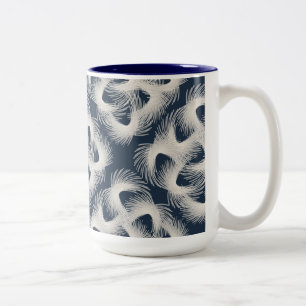 Weiße Flugfedern Zweifarbige Tasse
