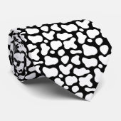 Weiße Formen auf schwarzem Hintergrund Krawatte (Gerollt)