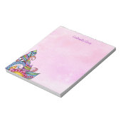 Weiße Formen und Wirbel Notizblock (Rotiert)