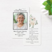 Weiße Foto Beileid Beerdigungskarte (Schreibtisch)