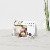 Weiße Foto Dankeskarte (Vorderseite)