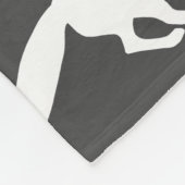 Weiße Fox-Silhouetten Muster Grau | Wildnis Fleecedecke (Ecke)