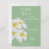 Weiße Frangipani-Blume, auf Gehölzen, Paare Einladung (Vorderseite)