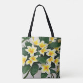 Weiße Frangipani-Blume Tasche (Rückseite)