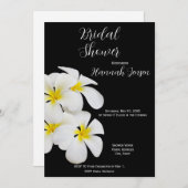 Weiße Frangipani-Blume, tropisch, floral, Bridal Einladung (Vorne/Hinten)