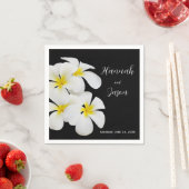 Weiße Frangipani-Blume, tropische Hochzeiten, blum Serviette (Beispiel)