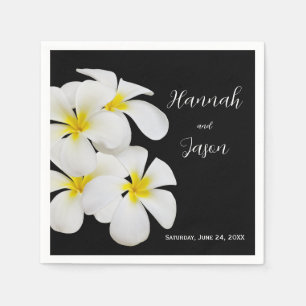 Weiße Frangipani-Blume, tropische Hochzeiten, blum Serviette