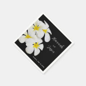Weiße Frangipani-Blume, tropische Hochzeiten, blum Serviette (Ecke)