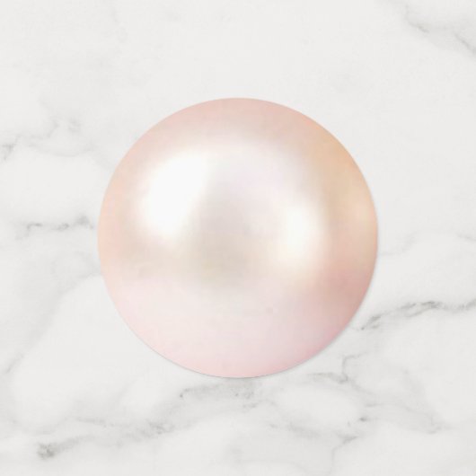 Weiße Frangipani Plumeria Blume & Pearl Wedding Konfetti (Klein Vorderseite)