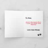 Weiße französische Bulldogcard der Muttergottes Karte (Innenseite)