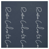 Weiße französische Skripte behalten Ruhe und führe Stoff (Muster)