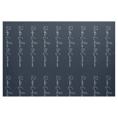 Weiße französische Skripte behalten Ruhe und führe Stoff (Fat Quarter (45,7 x 55,9 cm))