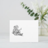 Weiße Frau Großmutter Ratgeber Cartoon Postkarte (Stehend Vorderseite)