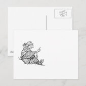 Weiße Frau Großmutter Ratgeber Cartoon Postkarte (Vorne/Hinten)