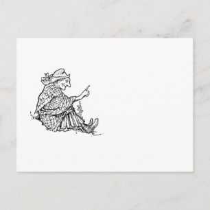Weiße Frau Großmutter Ratgeber Cartoon Postkarte