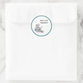 Weiße Frau Großmutter Ratgeber Cartoon Runder Aufkleber (Tasche)