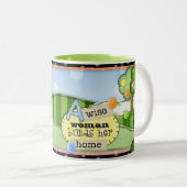 "Weiße Frau" Zwei-Tone-Tasse Zweifarbige Tasse (VorderseiteRechts)