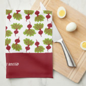 Weiße Fresh Beet Collection Geschirrtuch (Viertel Falte)
