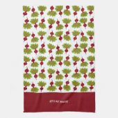 Weiße Fresh Beet Collection Geschirrtuch (Vertikal)