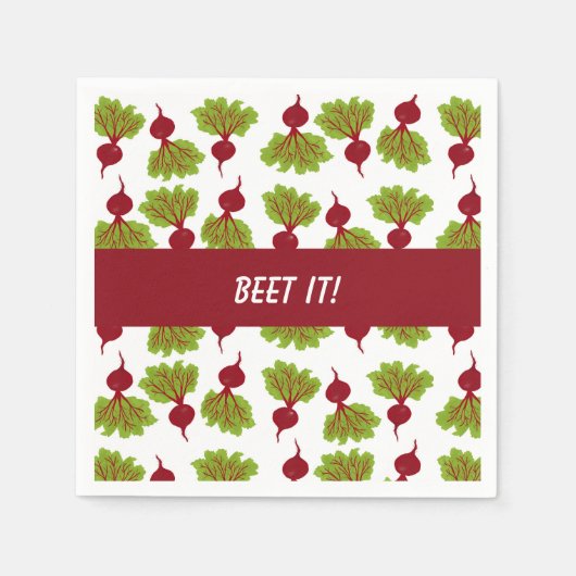 Weiße Fresh Beet Collection Serviette (Vorderseite)