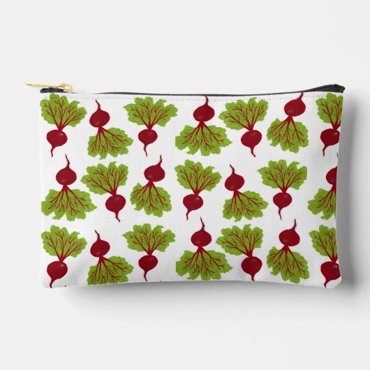 Weiße Fresh Beet Collection Zubehörtasche (Vorderseite)