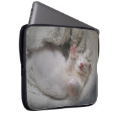Weiße Frettchen-Laptophülse Laptopschutzhülle (Vorne Rechts)
