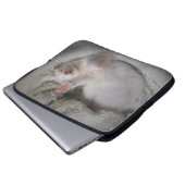Weiße Frettchen-Laptophülse Laptopschutzhülle (Vorne Knopf)