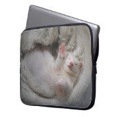 Weiße Frettchen-Laptophülse Laptopschutzhülle (Vorderseite Links)