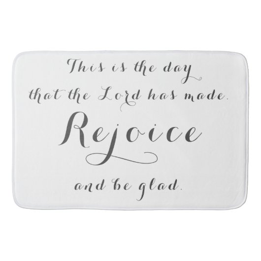 Weiße Freude und gesegnet sein Badematte (Vorderseite)