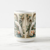 Weiße Friedhöfe am Springbrunnen Kaffeetasse (Mittel)