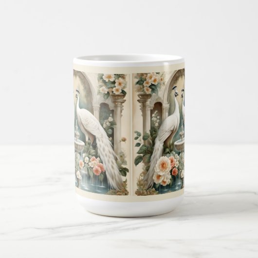 Weiße Friedhöfe am Springbrunnen Kaffeetasse (Mittel)